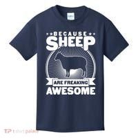 Funny Because Sheep Are Freaking Awesome Kids T-Shirt thumb 0