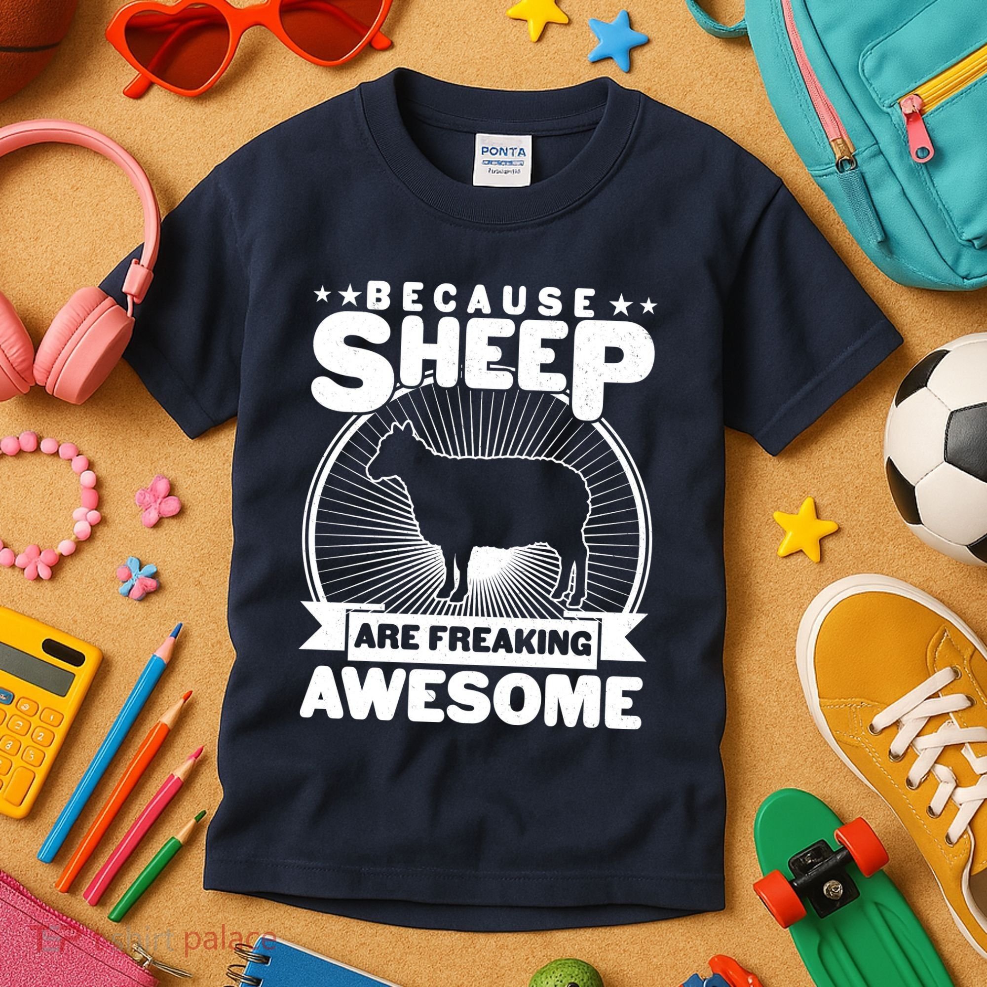 Funny Because Sheep Are Freaking Awesome Kids T-Shirt