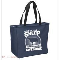Funny Because Sheep Are Freaking Awesome Tote Bag thumb 2