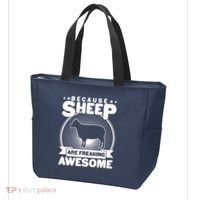 Funny Because Sheep Are Freaking Awesome Tote Bag thumb 3