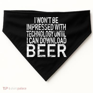 Funny Beer Drinker USA-Made Doggie Bandana