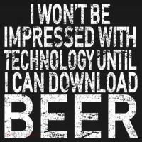 Funny Beer Drinker Button thumb 1
