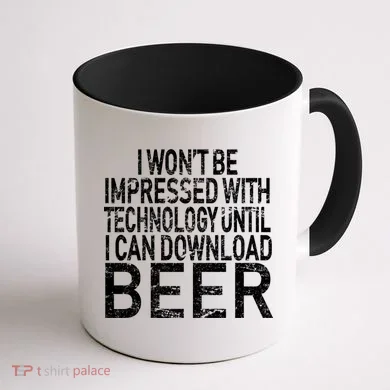 Funny Beer Drinker Coffee Mug back