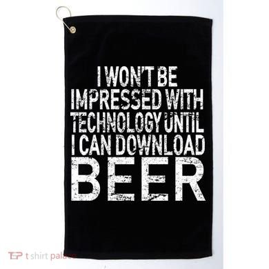Funny Beer Drinker Golf Towel