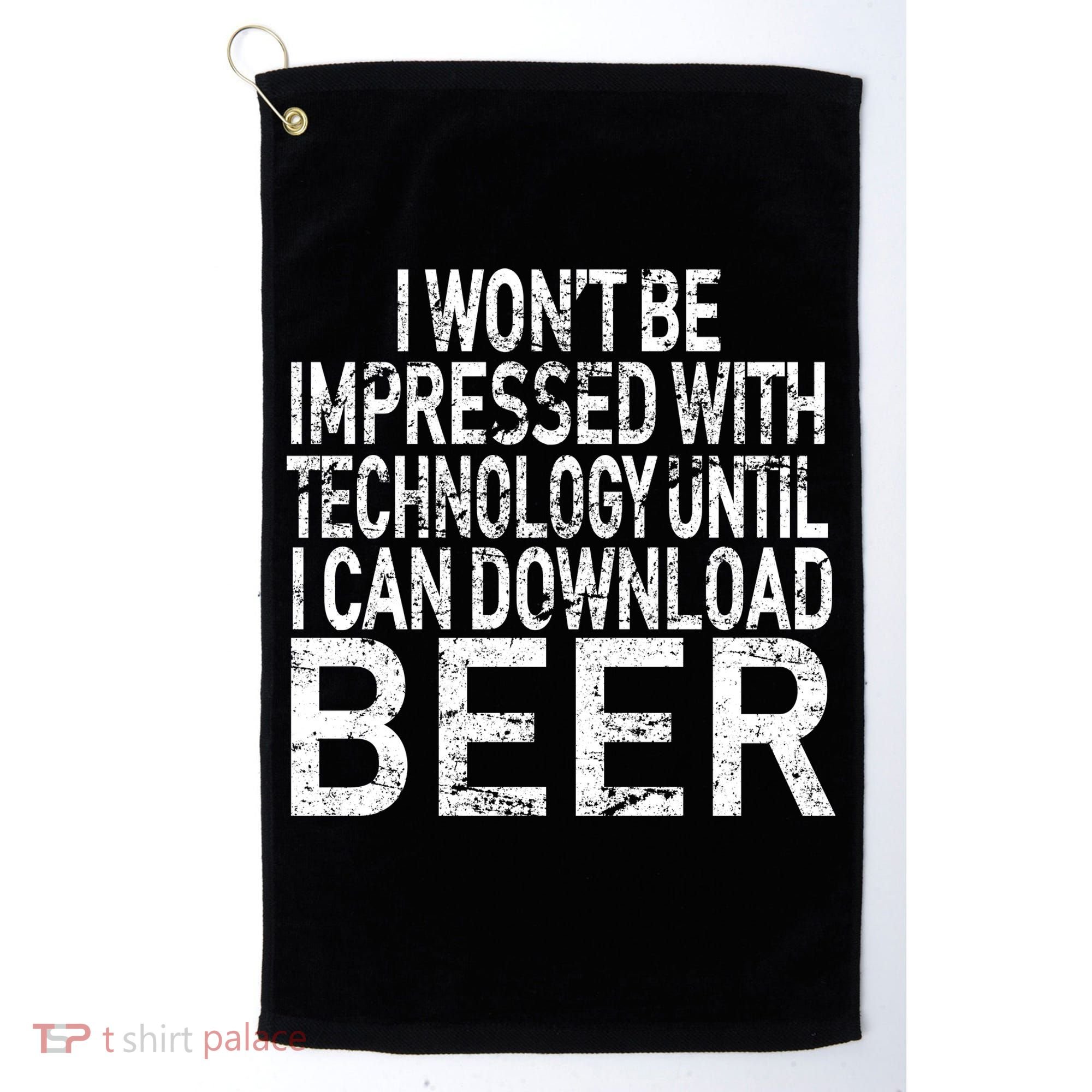 Funny Beer Drinker Golf Towel