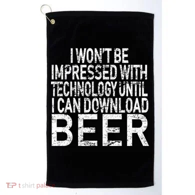 Funny Beer Drinker Golf Towel
