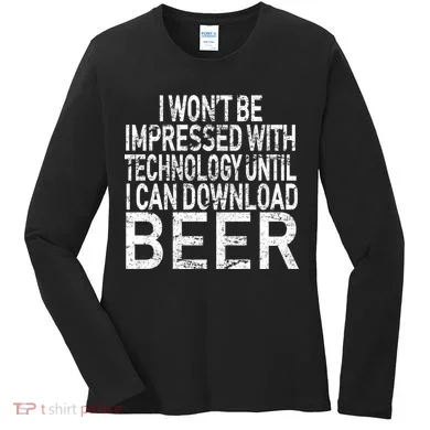 Funny Beer Drinker Women's Long Sleeve Shirt