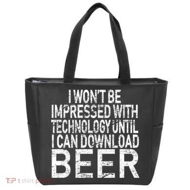 Funny Beer Drinker Tote Bag
