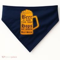 Funny Beer Equals Salad USA-Made Doggie Bandana thumb 0