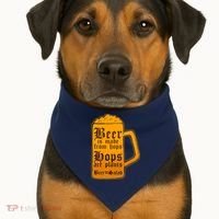 Funny Beer Equals Salad USA-Made Doggie Bandana thumb 1