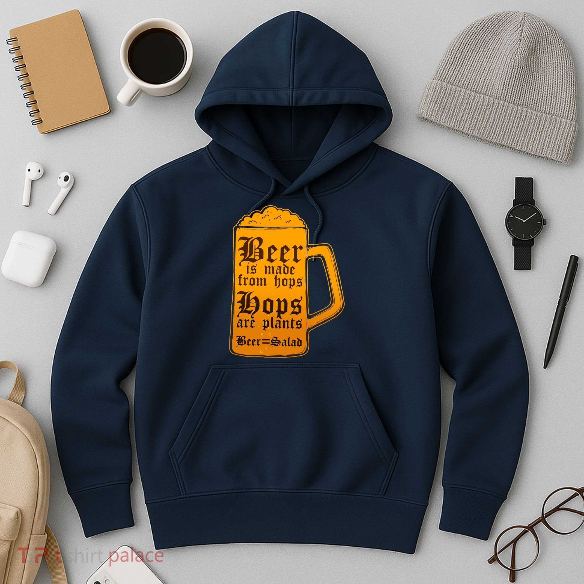 Funny Beer Equals Salad Hoodie