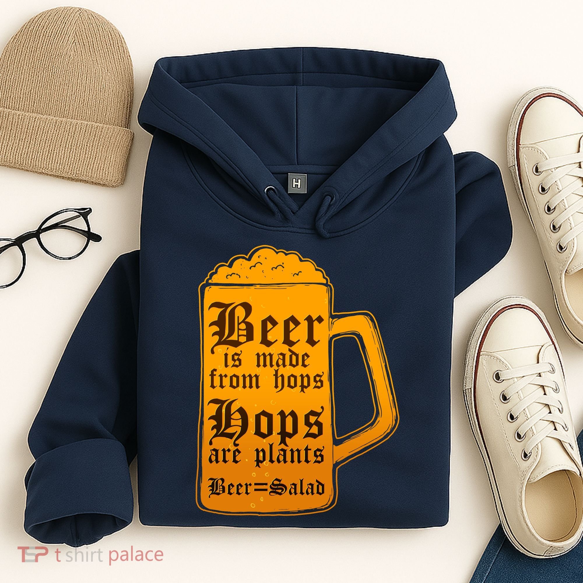 Funny Beer Equals Salad Hoodie
