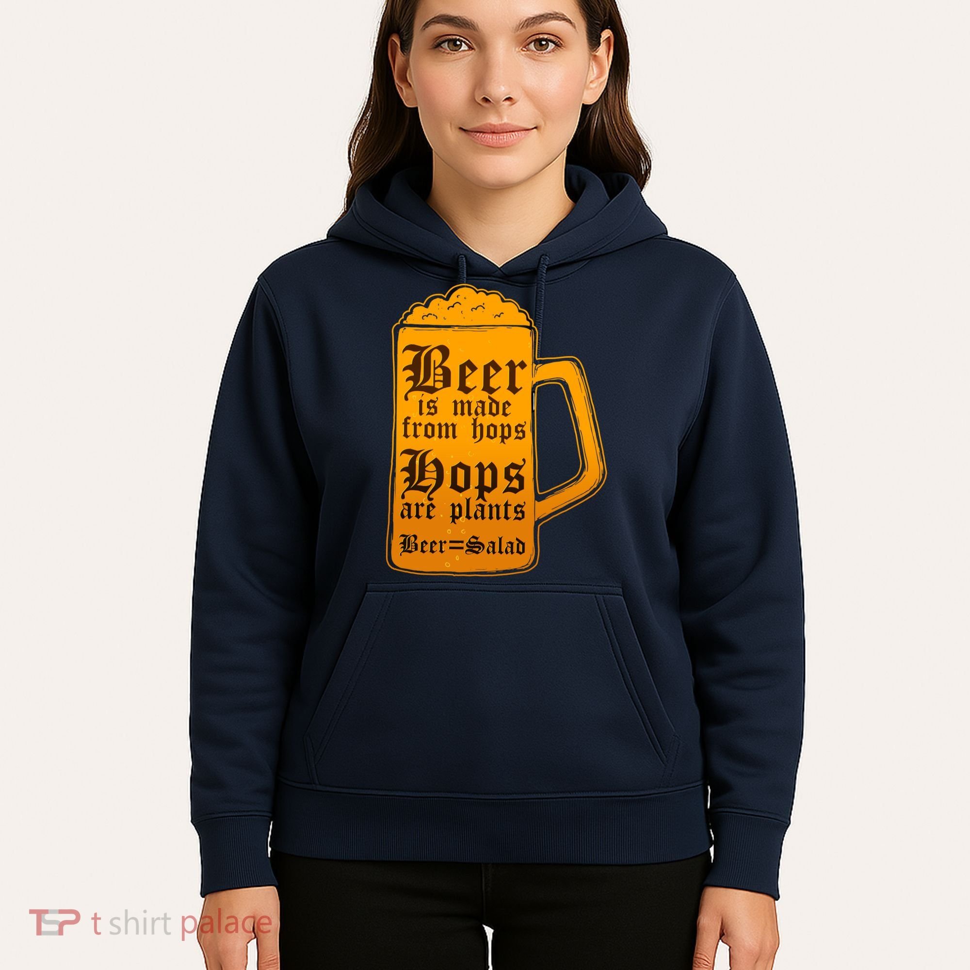 Funny Beer Equals Salad Hoodie
