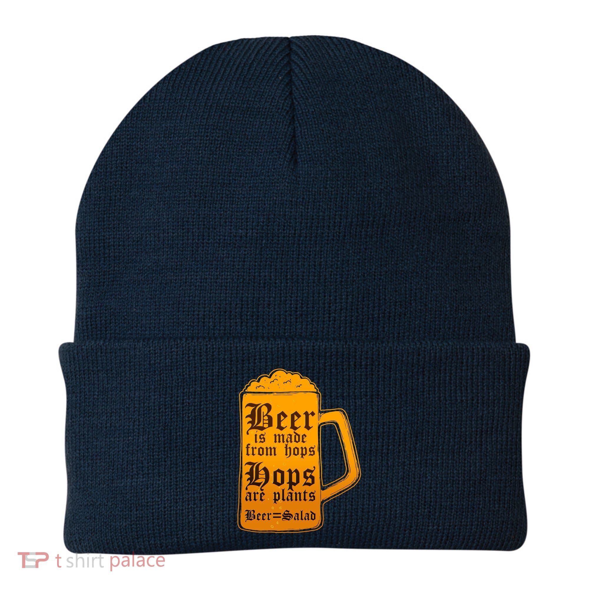Funny Beer Equals Salad Beanie