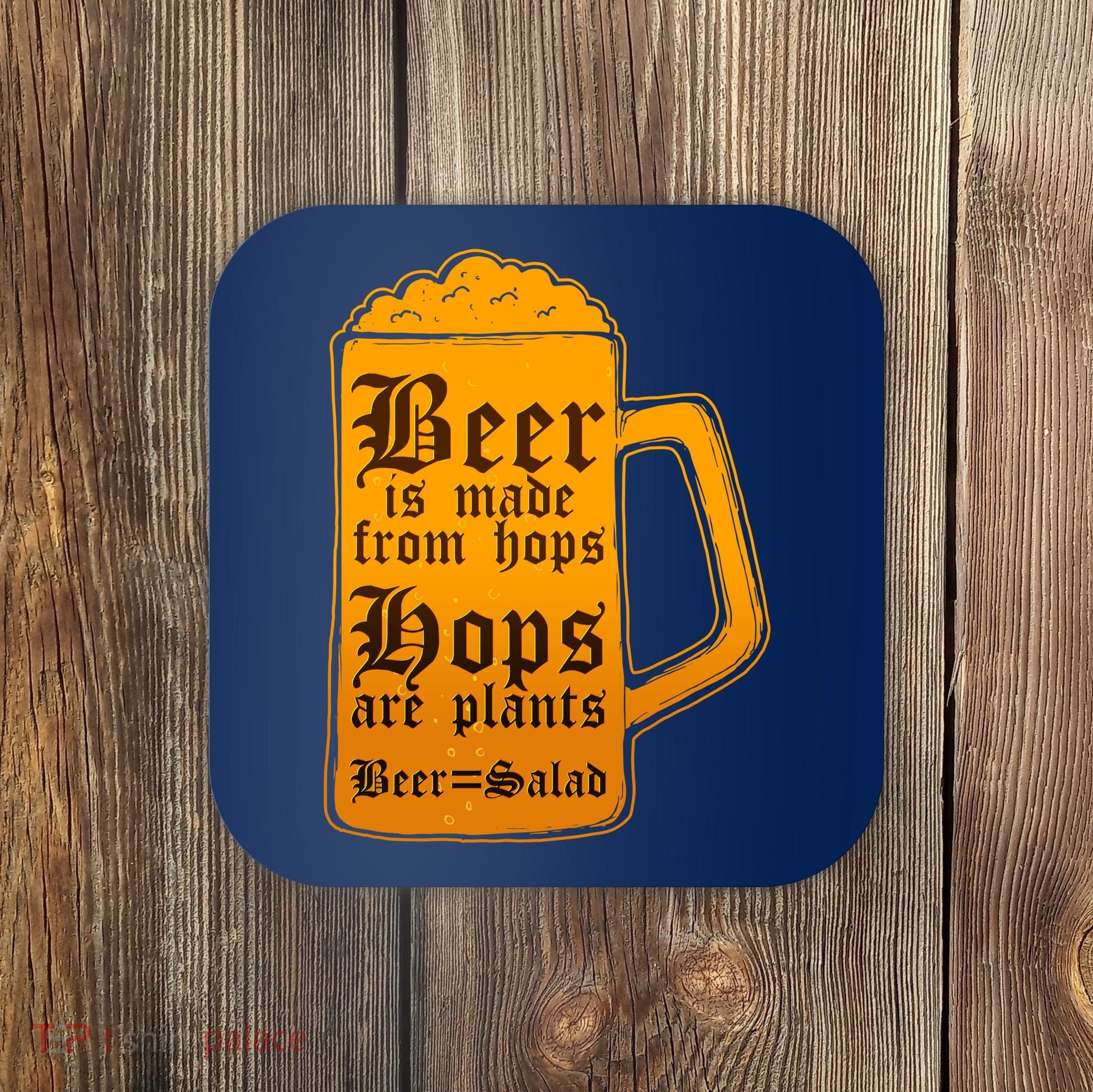 Funny Beer Equals Salad Coaster