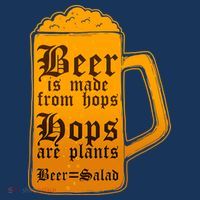 Funny Beer Equals Salad Women's Hoodie thumb 2