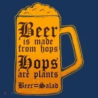 Funny Beer Equals Salad Baby Bodysuit thumb 2