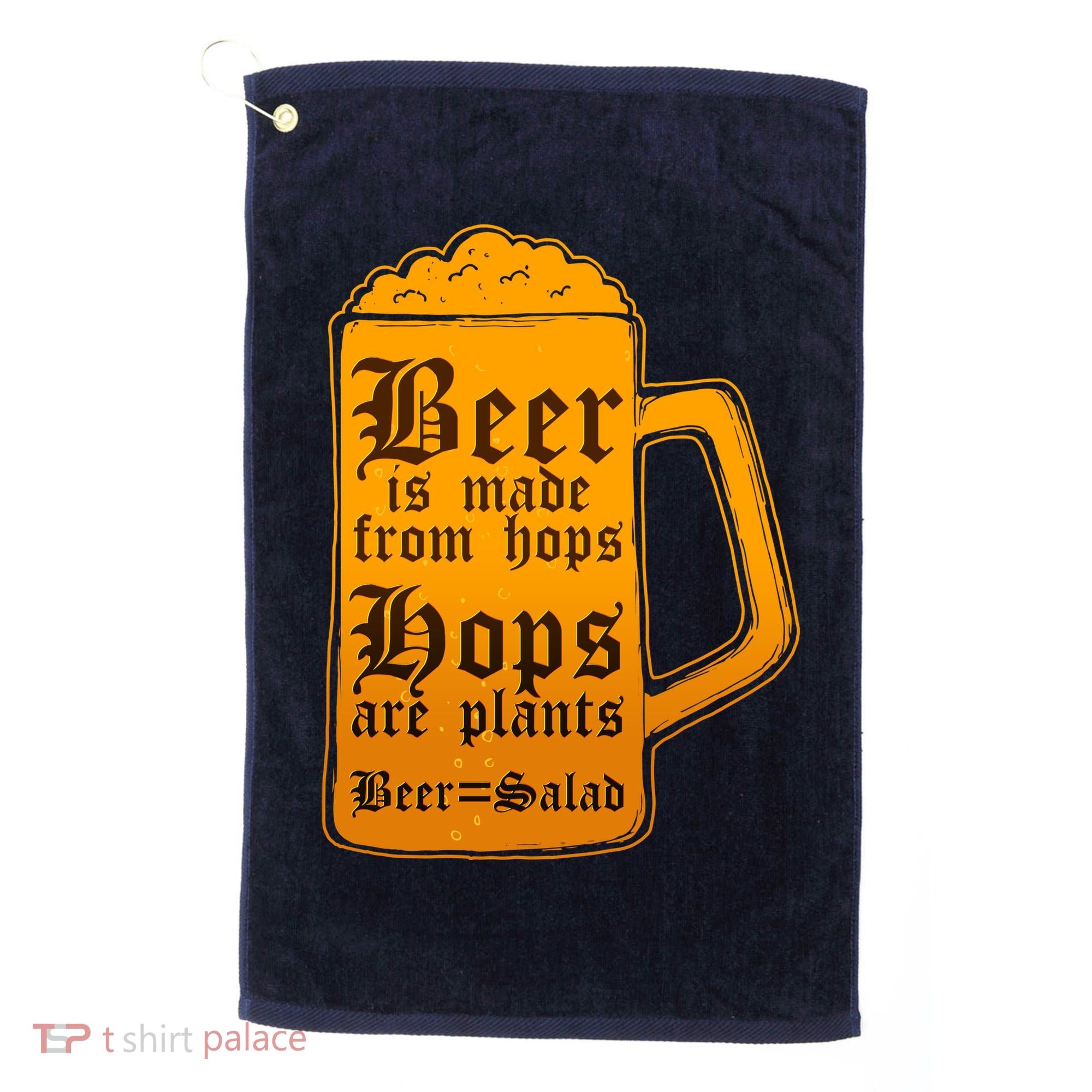 Funny Beer Equals Salad Golf Towel