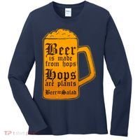 Funny Beer Equals Salad Women's Long Sleeve Shirt thumb 0