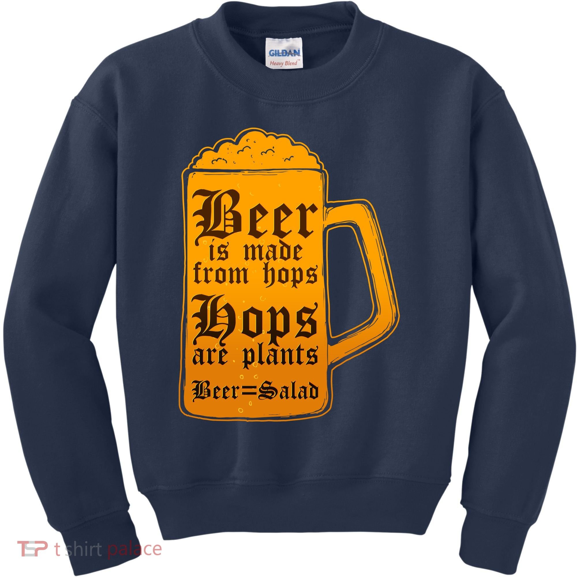 Funny Beer Equals Salad Kids Sweatshirt