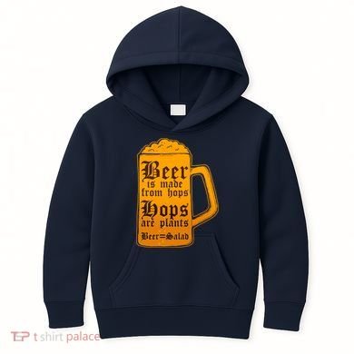 Funny Beer Equals Salad Kids Hoodie