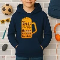 Funny Beer Equals Salad Kids Hoodie thumb 2