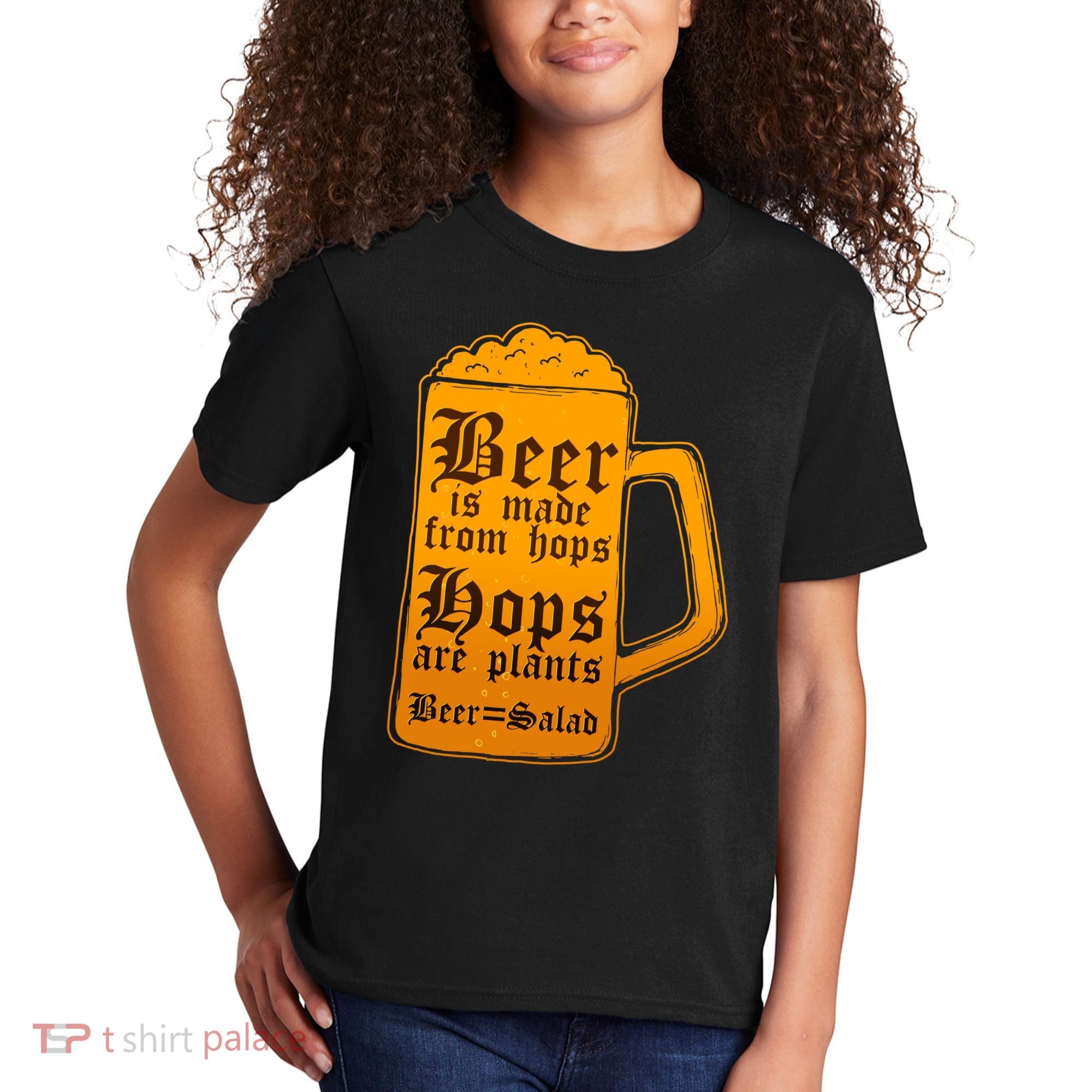 Funny Beer Equals Salad Kids T-Shirt