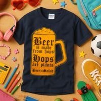 Funny Beer Equals Salad Kids T-Shirt thumb 3