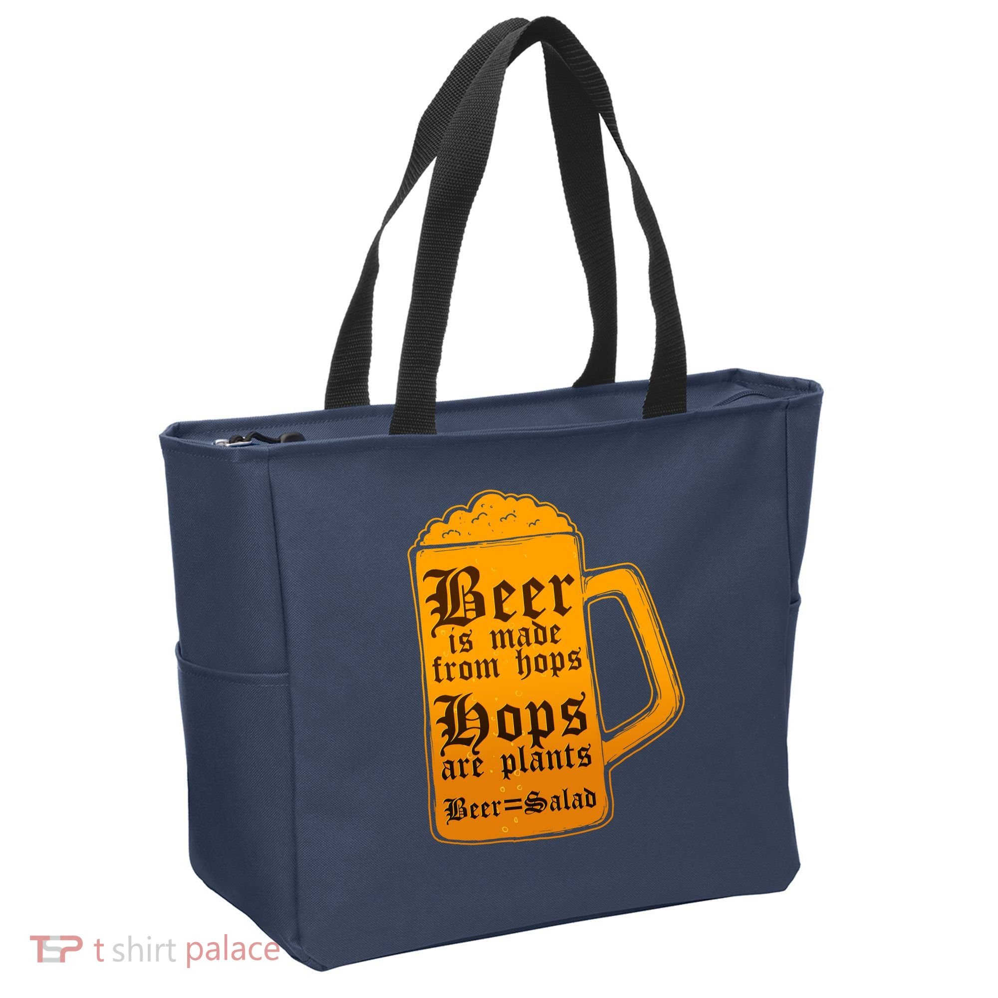 Funny Beer Equals Salad Tote Bag