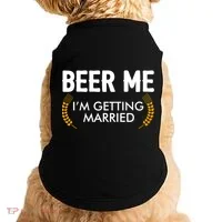 Funny Beer Me I'm Getting Married Doggie Tank thumb 0