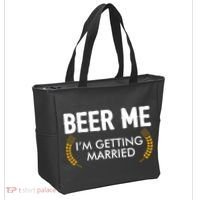 Funny Beer Me I'm Getting Married Tote Bag thumb 2