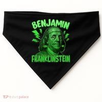 Funny Benjamin Franklinstein USA-Made Doggie Bandana thumb 0