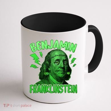 Funny Benjamin Franklinstein Coffee Mug back