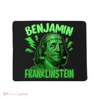 Funny Benjamin Franklinstein Mousepad thumb 0