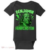 Funny Benjamin Franklinstein Baby Bodysuit thumb 0