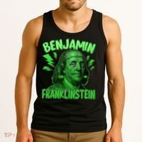Funny Benjamin Franklinstein Tank Top thumb 3
