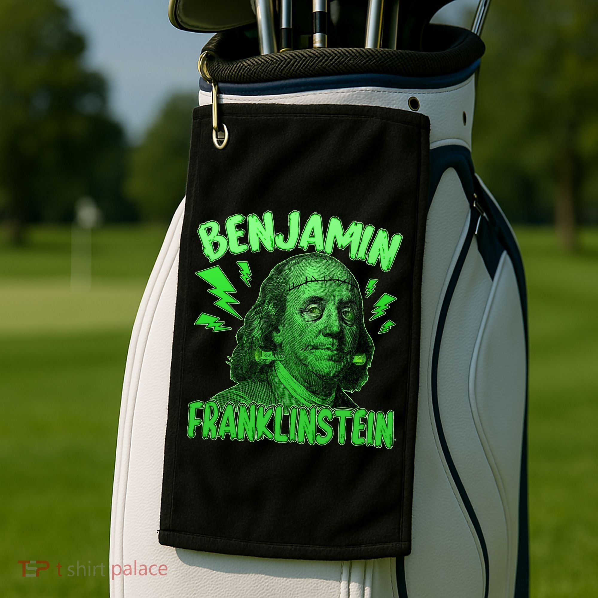 Funny Benjamin Franklinstein Golf Towel