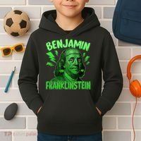 Funny Benjamin Franklinstein Kids Hoodie thumb 2