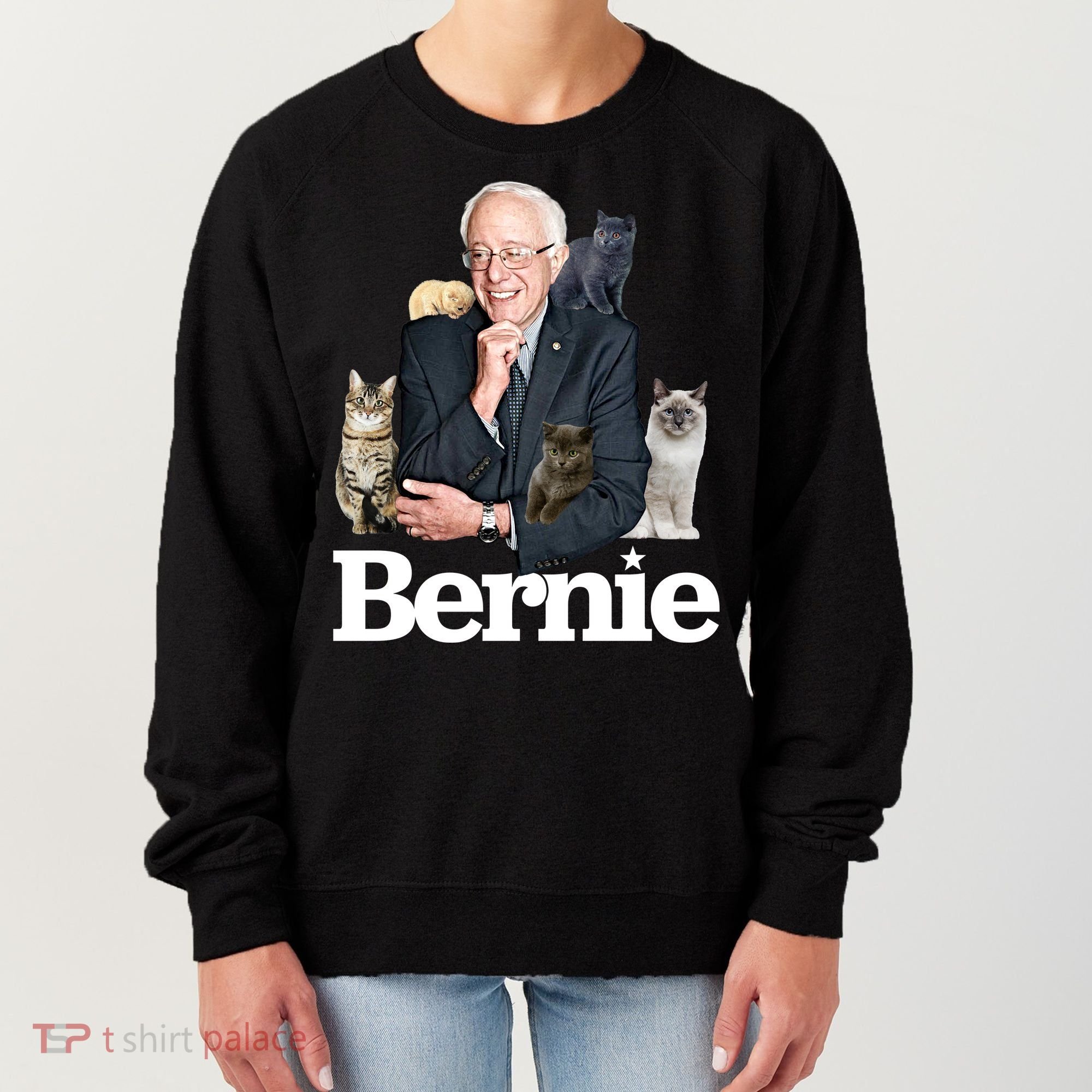 Funny Bernie Sanders Cats Women's Sweatshirt