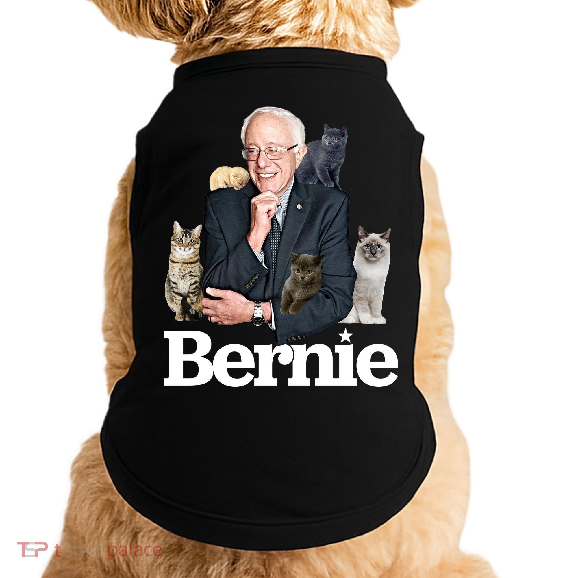 Funny Bernie Sanders Cats Doggie Tank