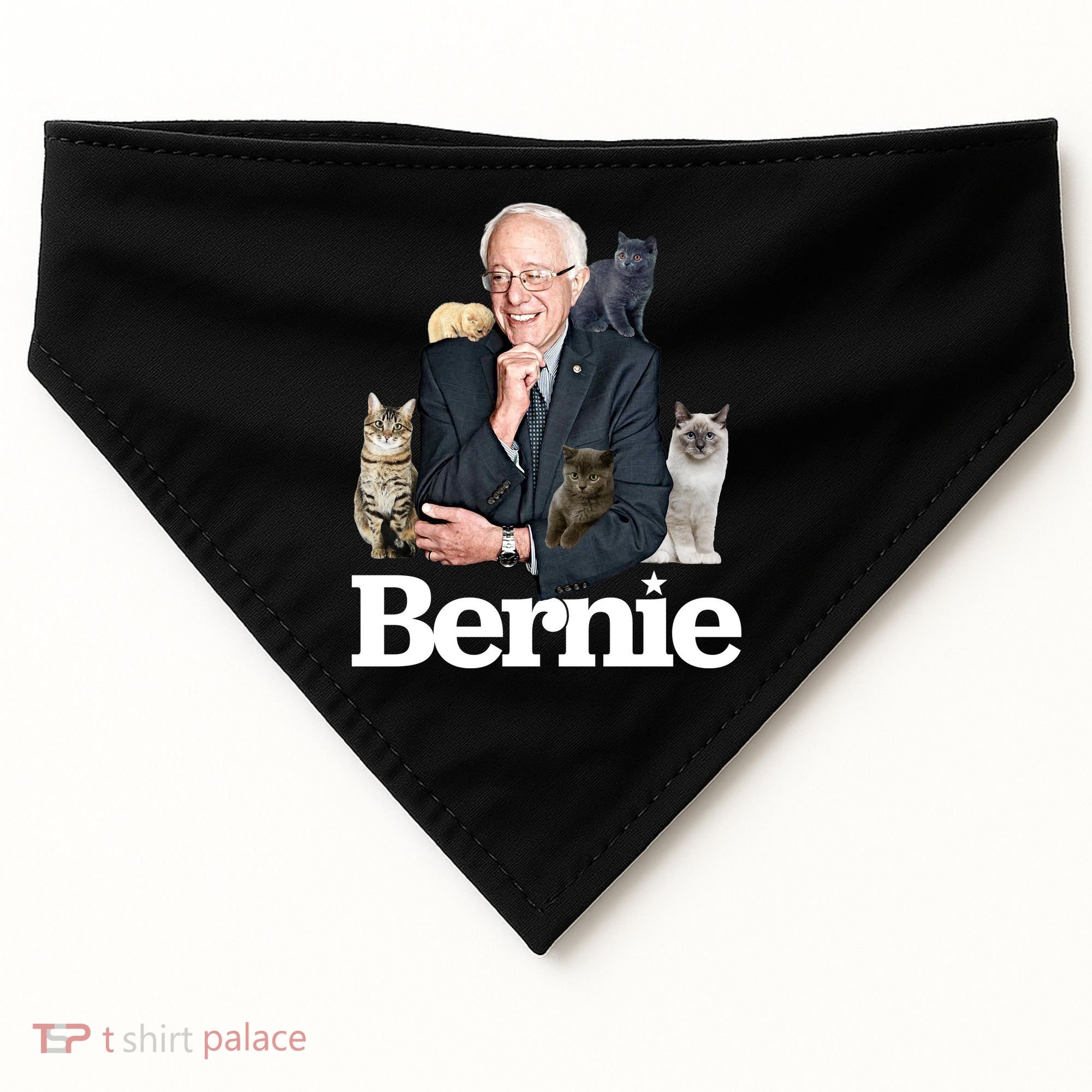Funny Bernie Sanders Cats USA-Made Doggie Bandana