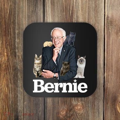 Funny Bernie Sanders Cats Coaster