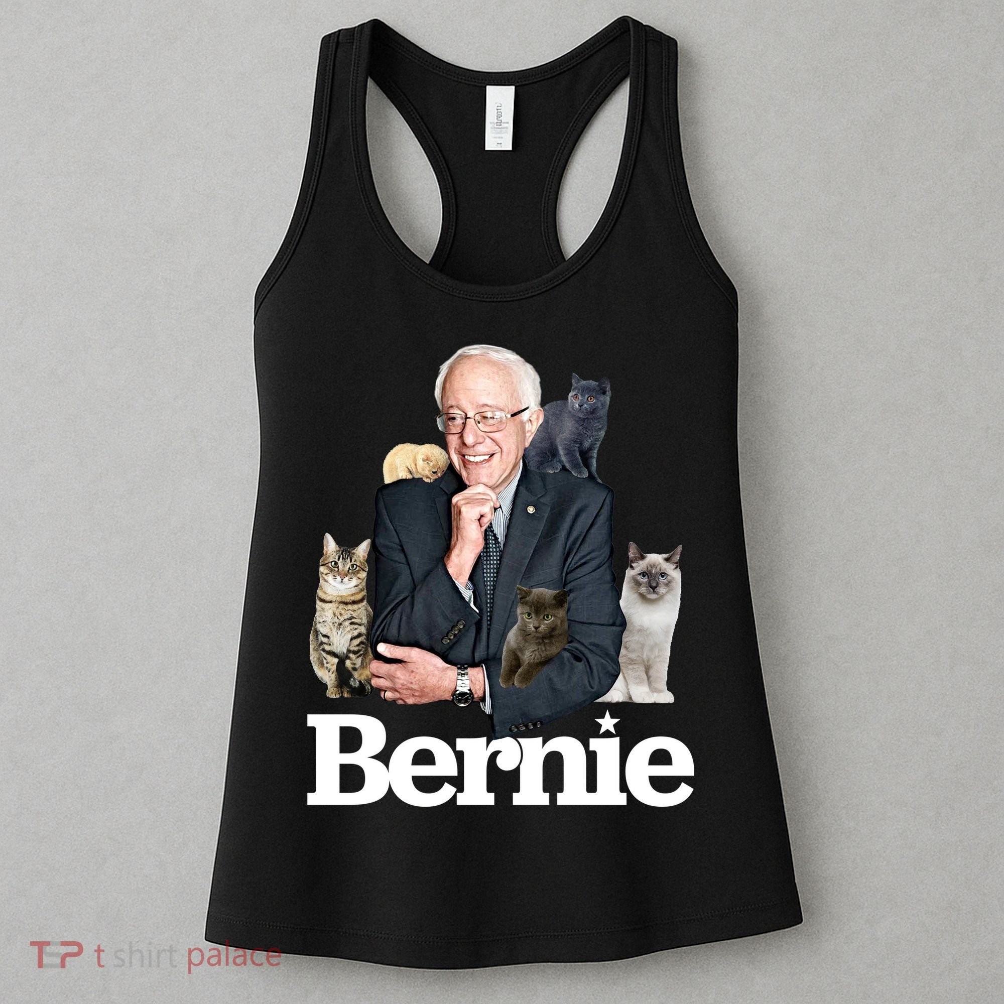 Funny Bernie Sanders Cats Women's Tank Top