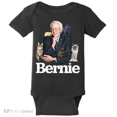Funny Bernie Sanders Cats Baby Bodysuit