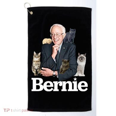 Funny Bernie Sanders Cats Golf Towel