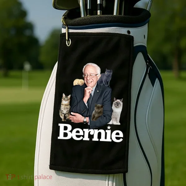 Funny Bernie Sanders Cats Golf Towel