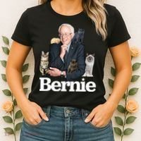 Funny Bernie Sanders Cats Women's T-Shirt thumb 2