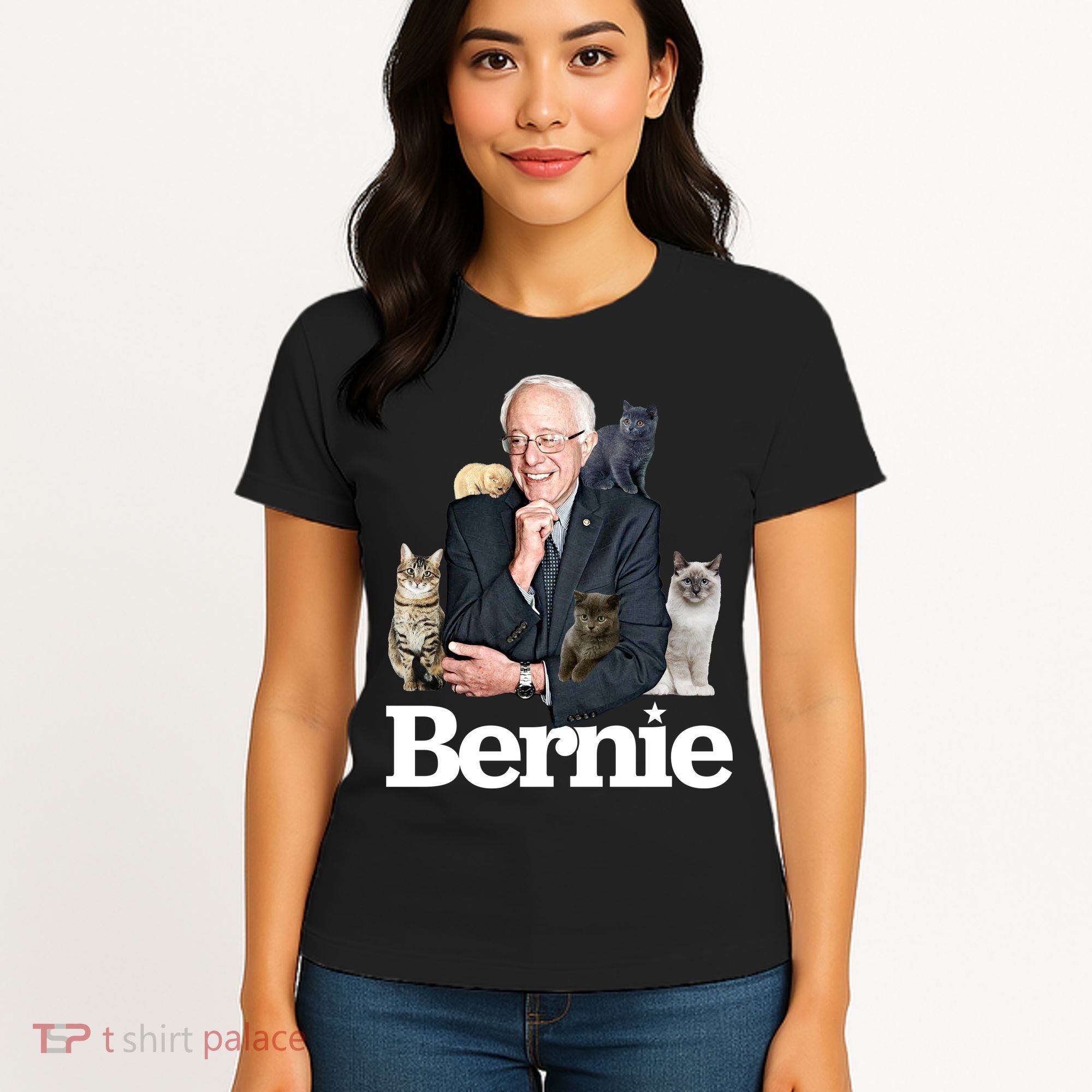 Funny Bernie Sanders Cats Women's T-Shirt