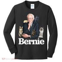 Funny Bernie Sanders Cats Kids Long Sleeve Shirt thumb 0