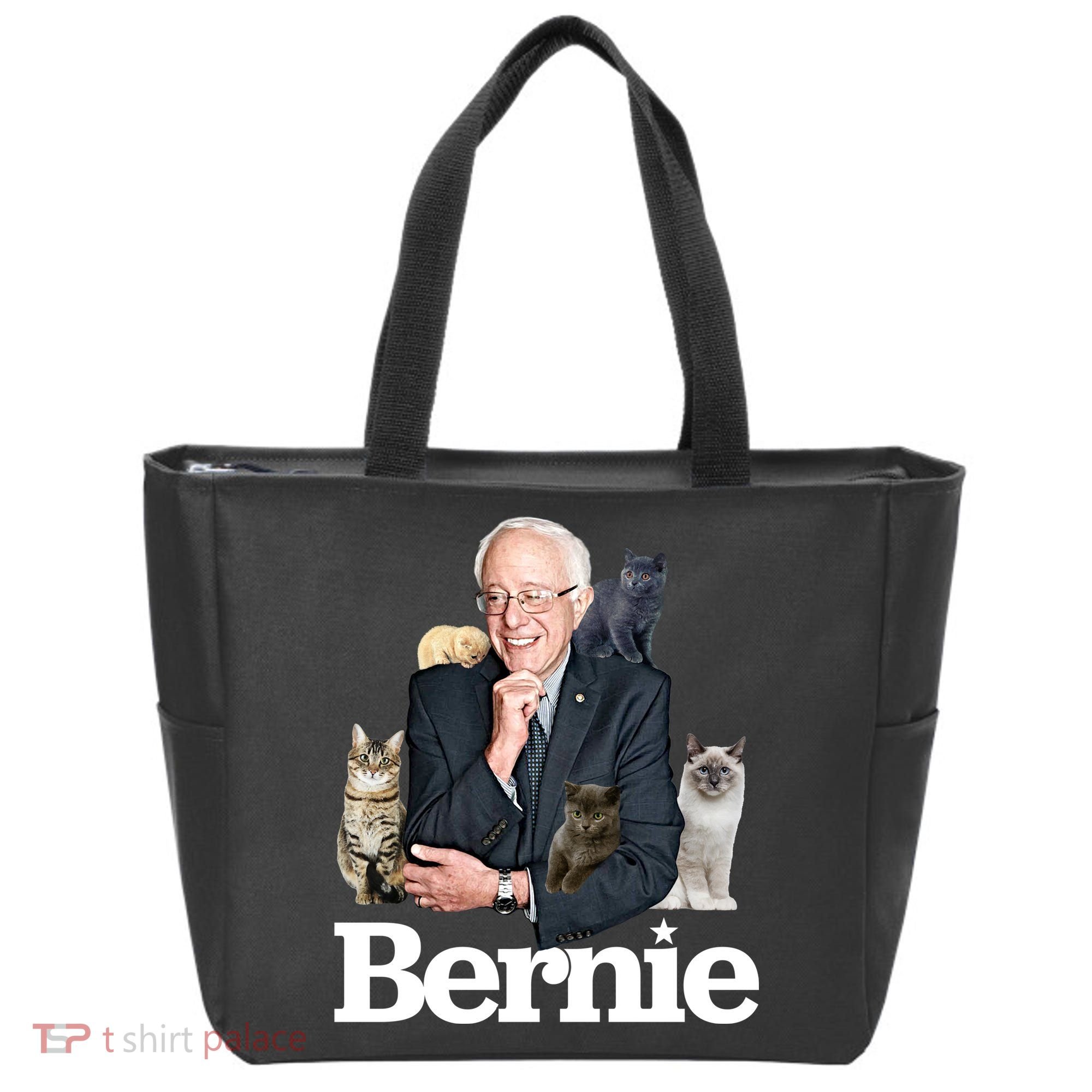Funny Bernie Sanders Cats Tote Bag